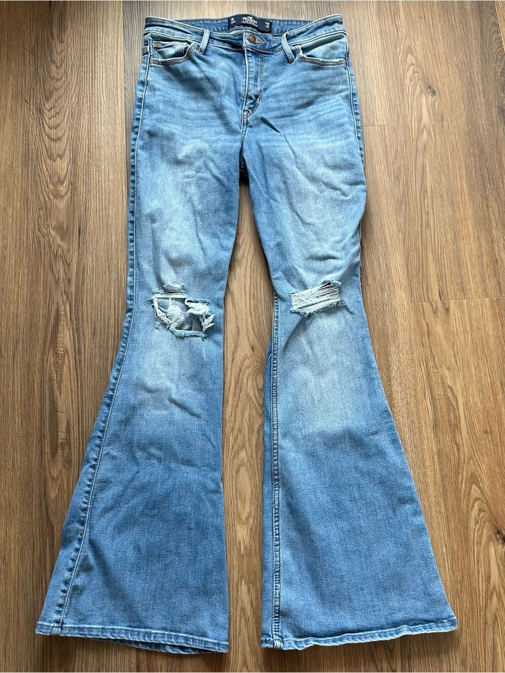 Hollister High Rise Vintage Flare Denim Jean Women 7R Bellbottom Y2K 28x32 Retro